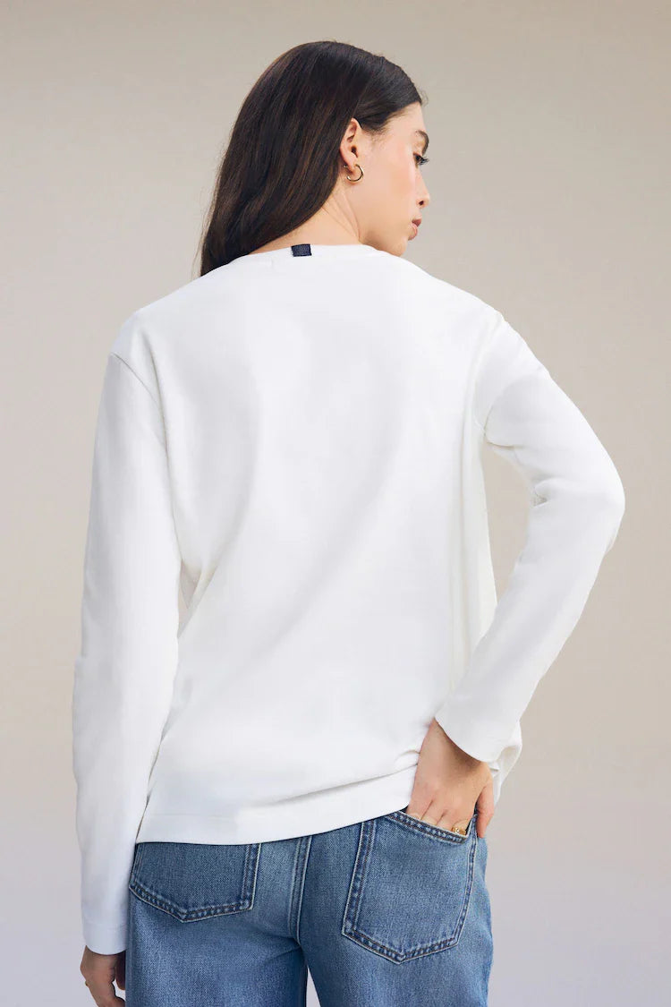 White Heavyweight Long Sleeve T-Shirt