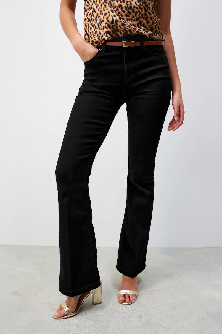 Black Supersoft Flare Jeans